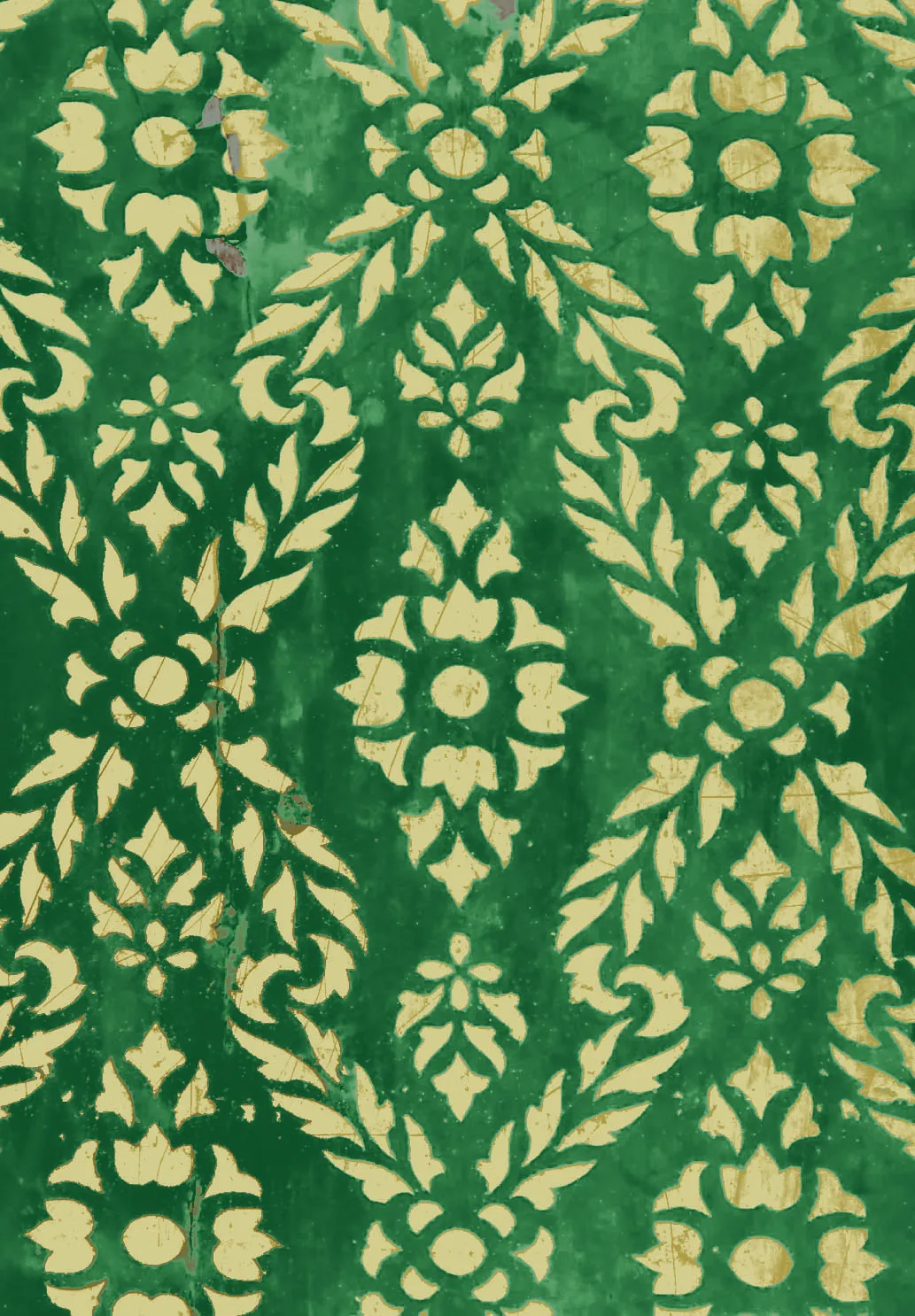 Tapis Wilton - Circe (vert/doré)