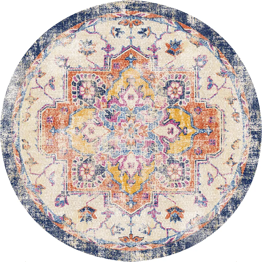 Tapis rond - Lamta (multicolore)