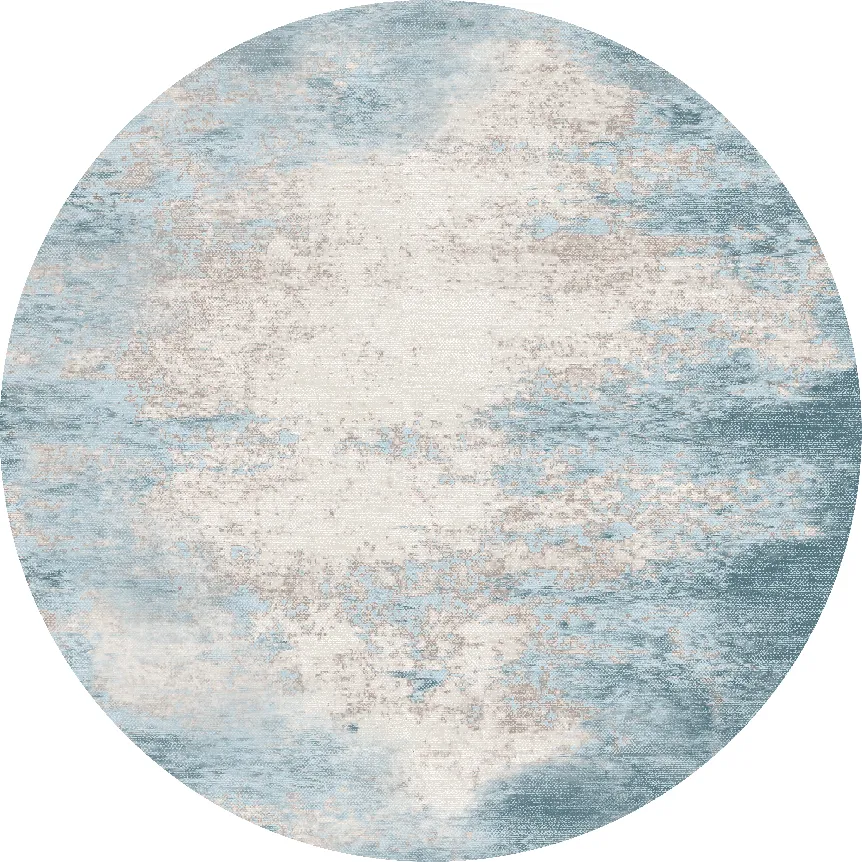 Tapis rond - Zarzi (bleu)