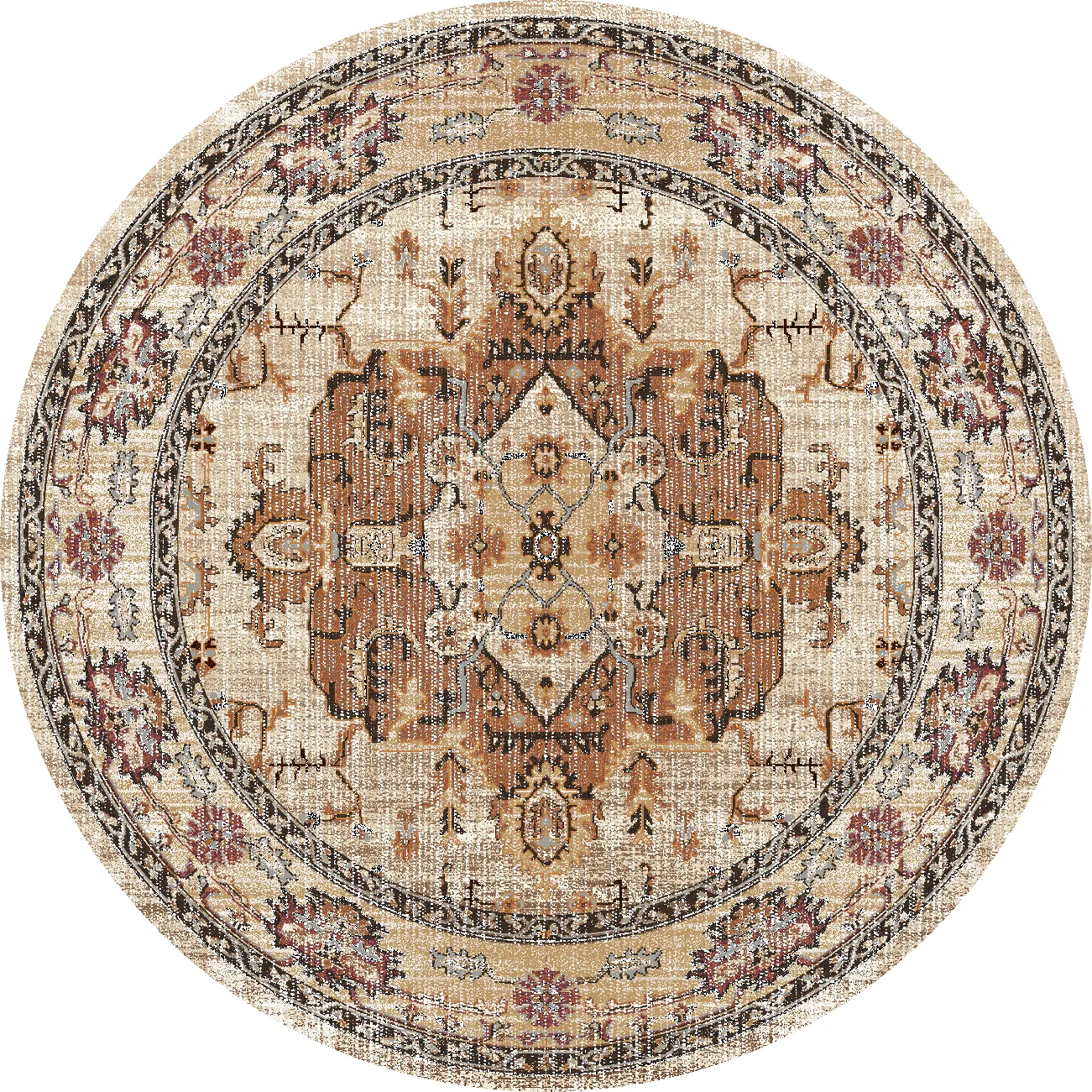 Tapis rond - Siliana (beige)