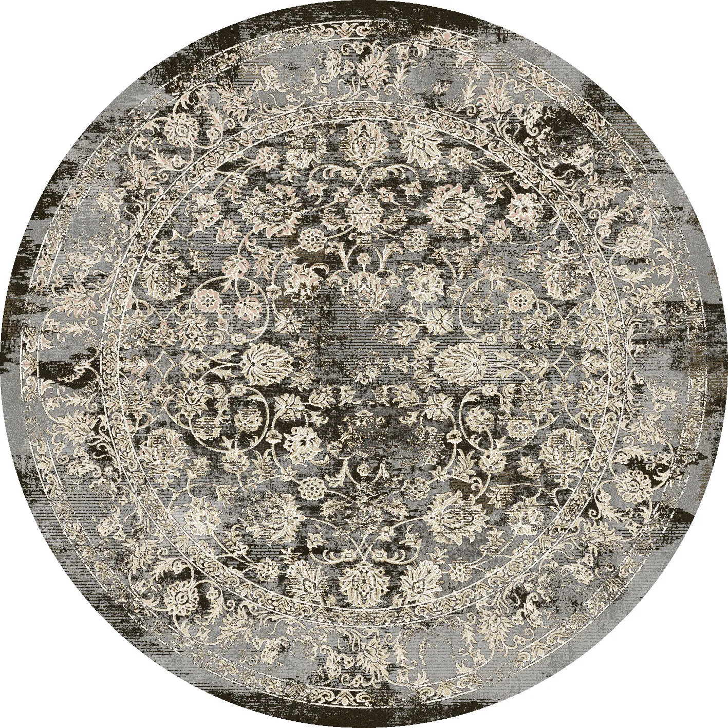 Tapis rond - Amaya (marron)