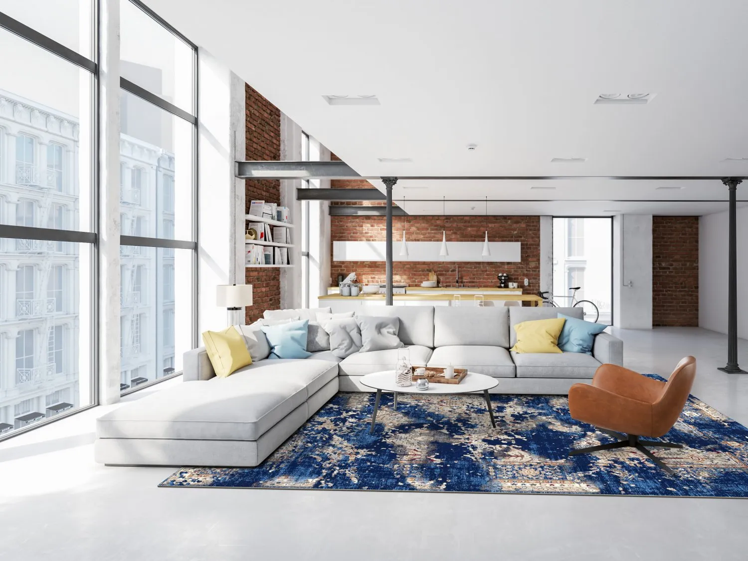 Tapis Wilton - Temima (bleu)