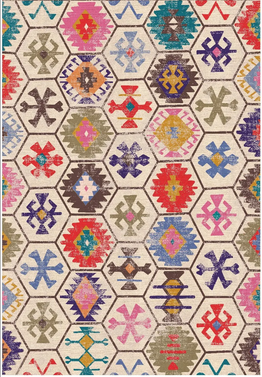 Tapis Wilton - Kulu (multicolore)
