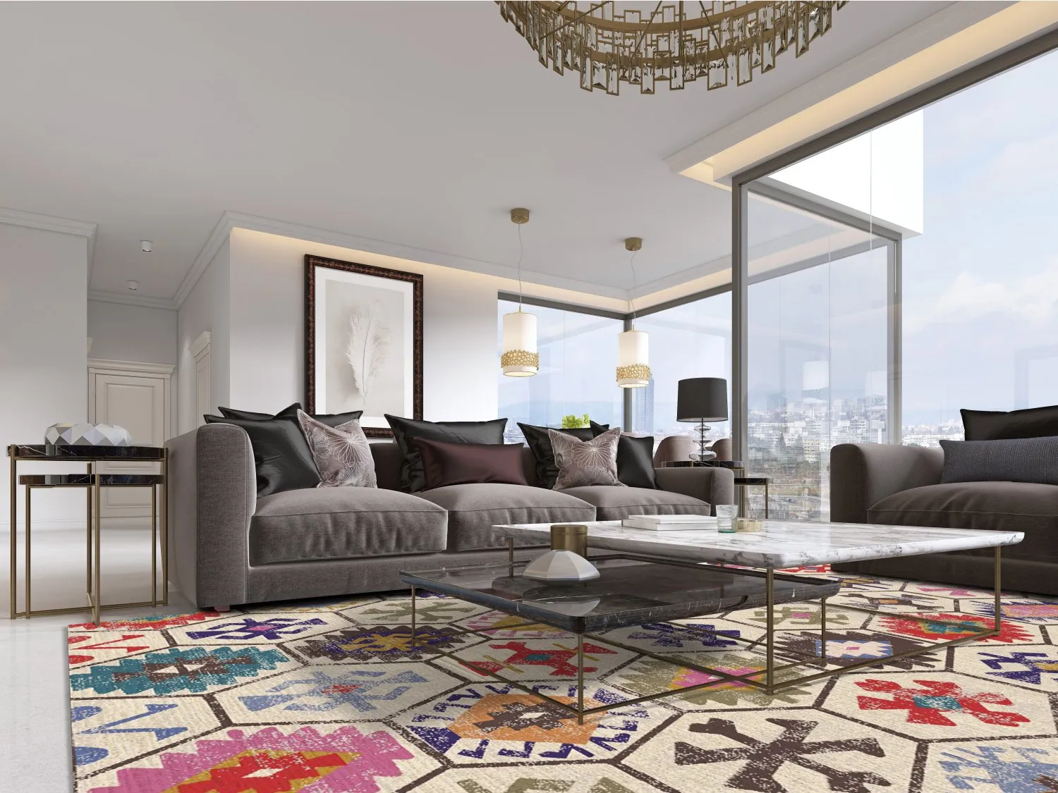 Tapis Wilton - Kulu (multicolore)