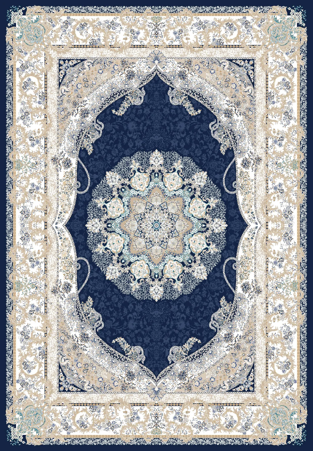 Tapis Wilton - Asara (bleu)