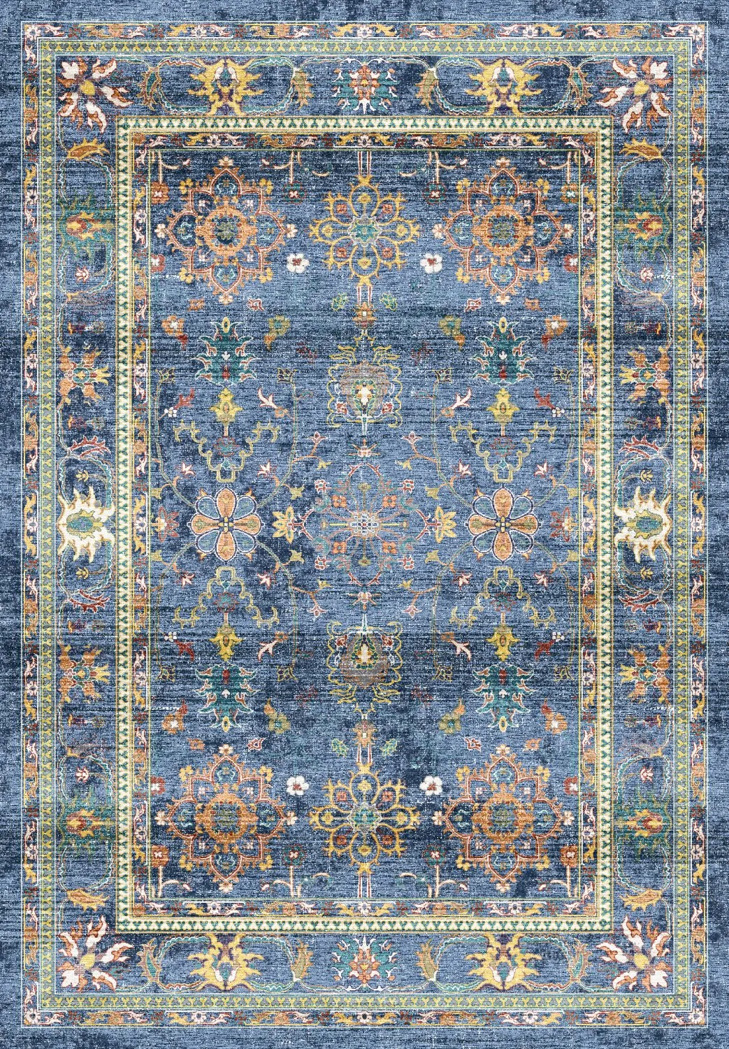 Tapis Wilton - Livley (bleu foncé)