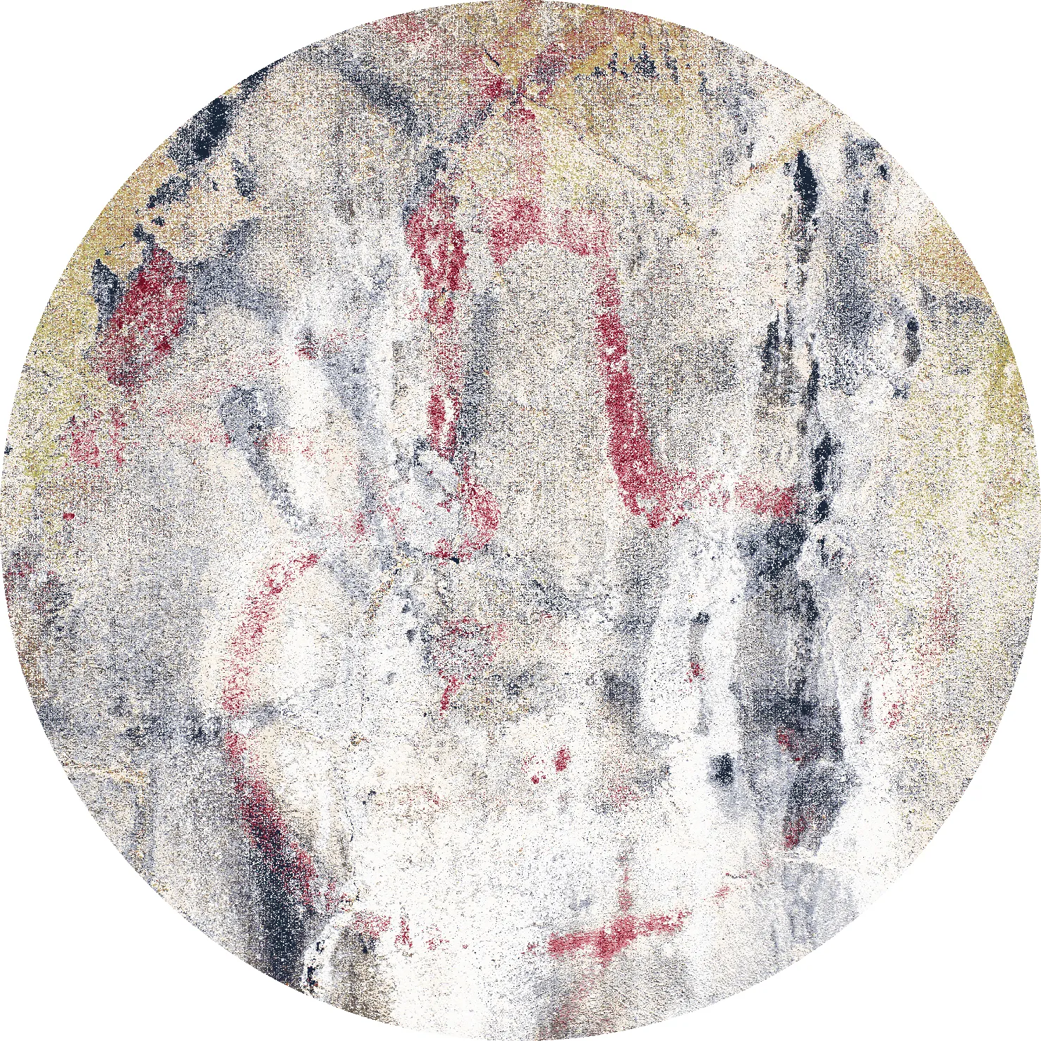 Tapis rond - Laurito (gris/beige/multicolore)