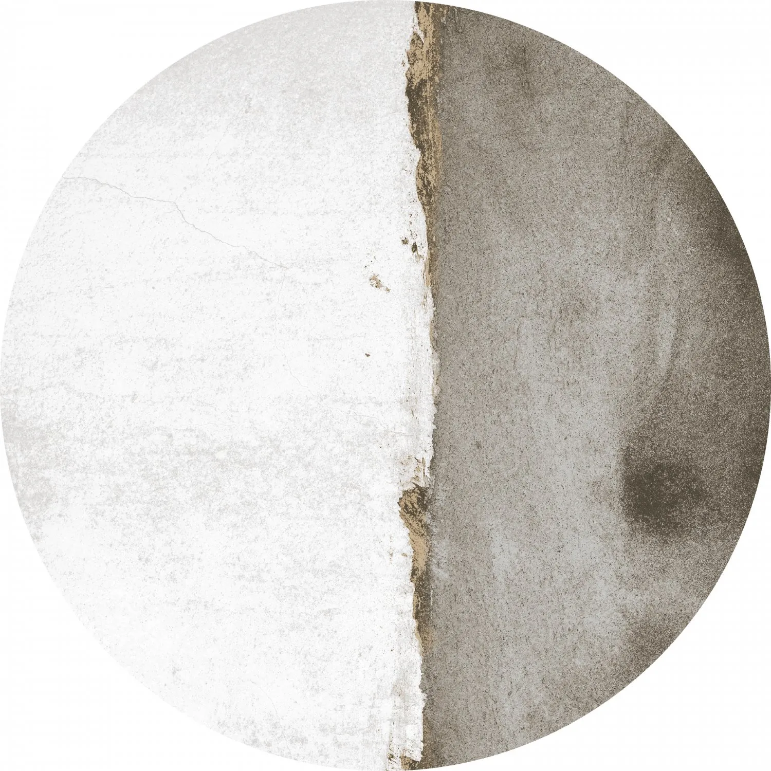 Tapis rond - Prades (blanc/gris)