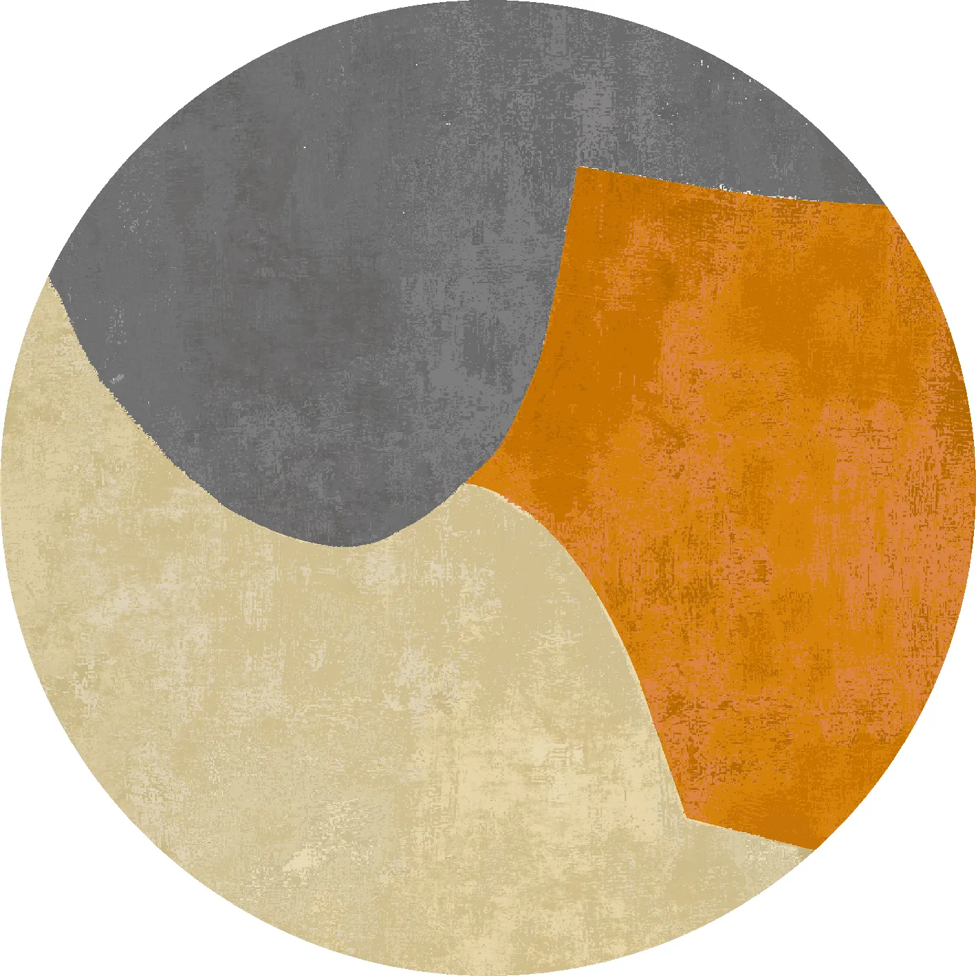 Tapis rond - Lazio (gris/multicolore)