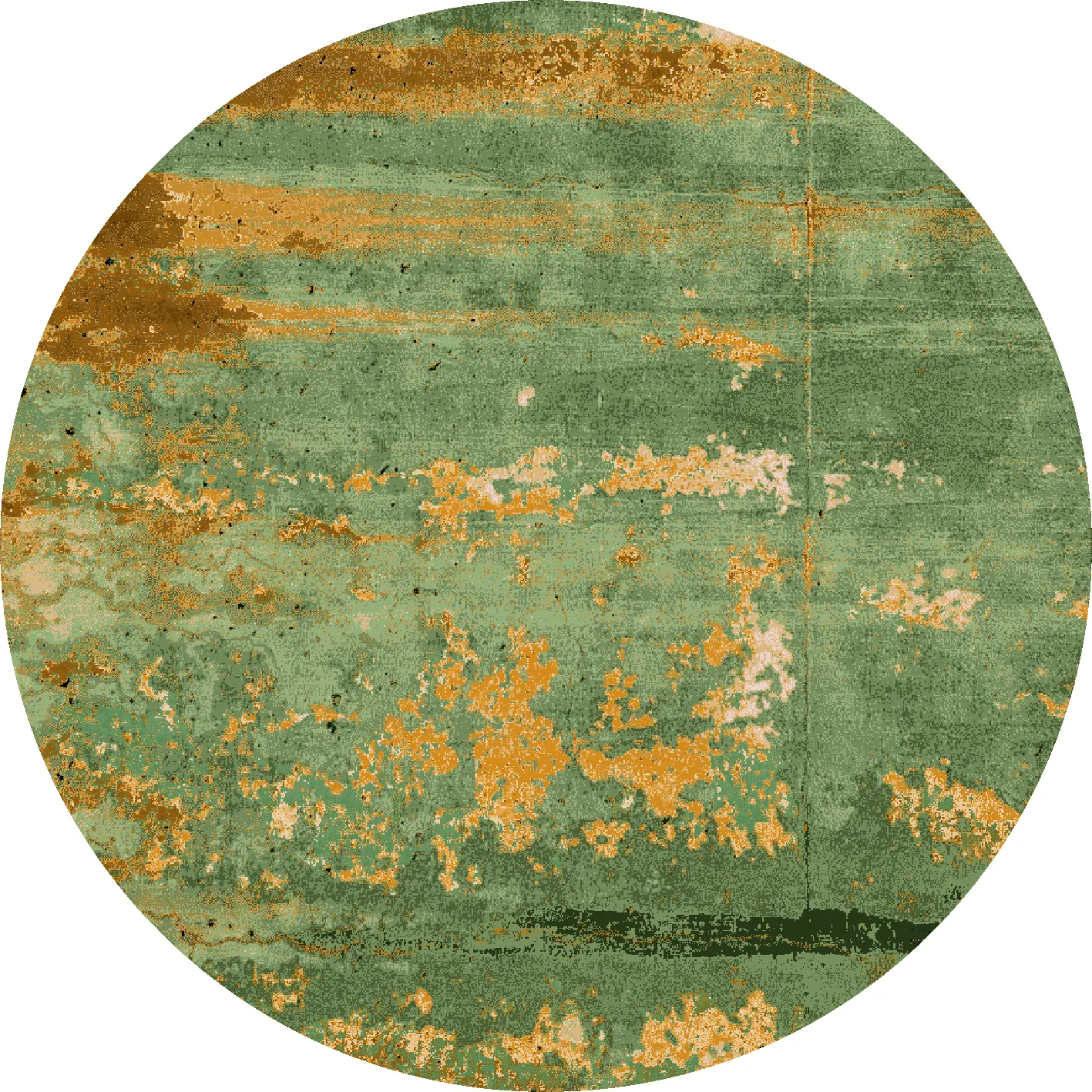 Tapis rond - Domont (vert)