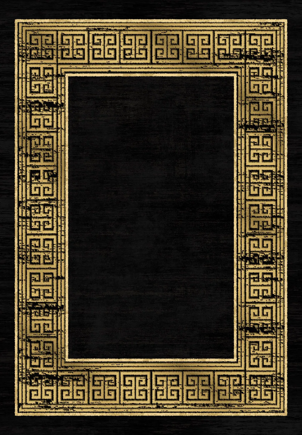 Tapis Wilton - Tilos (noir/doré)