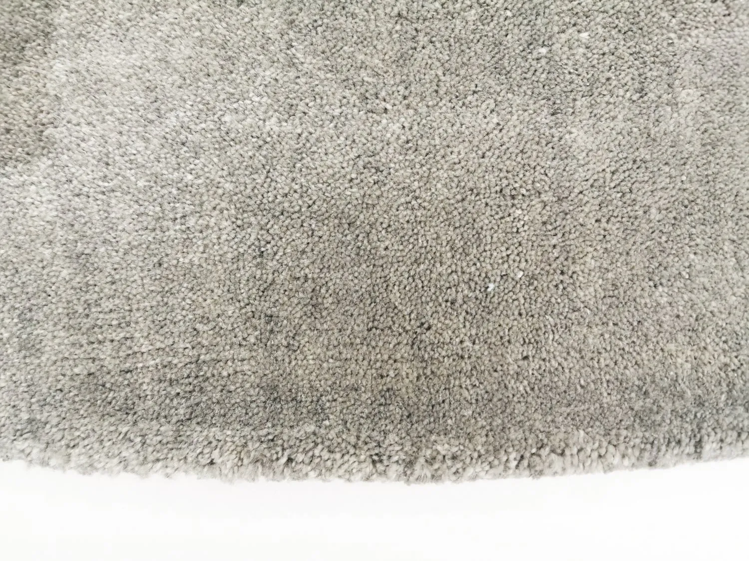 Tapis rond - PET recyclé avec aspect viscose (gris)