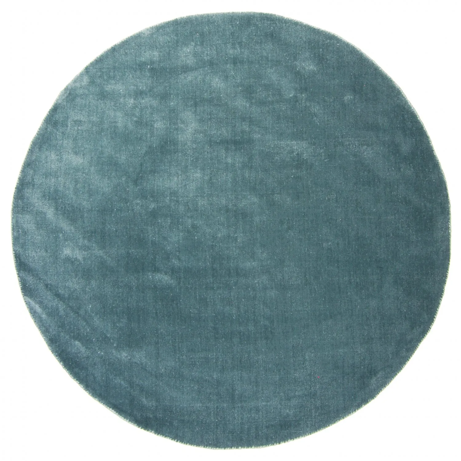 Tapis rond - PET recyclé avec aspect viscose (bleu acier)