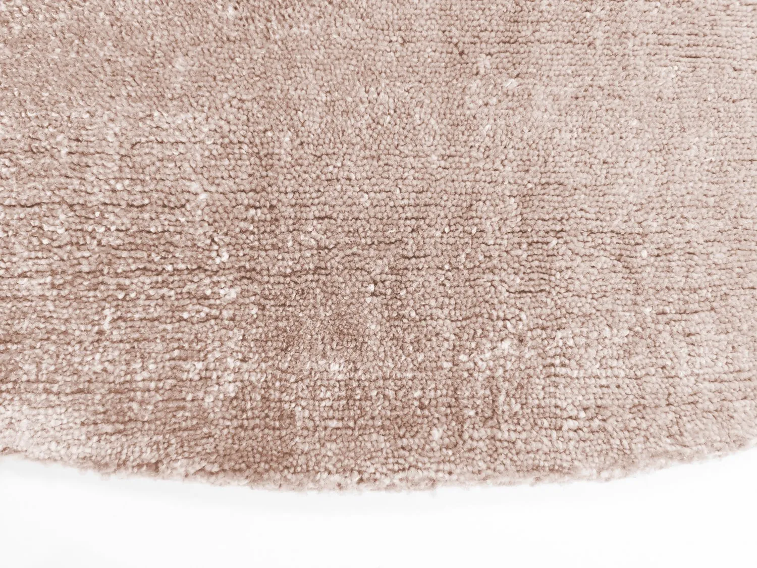Tapis rond - PET recyclé avec aspect viscose (marron clair)