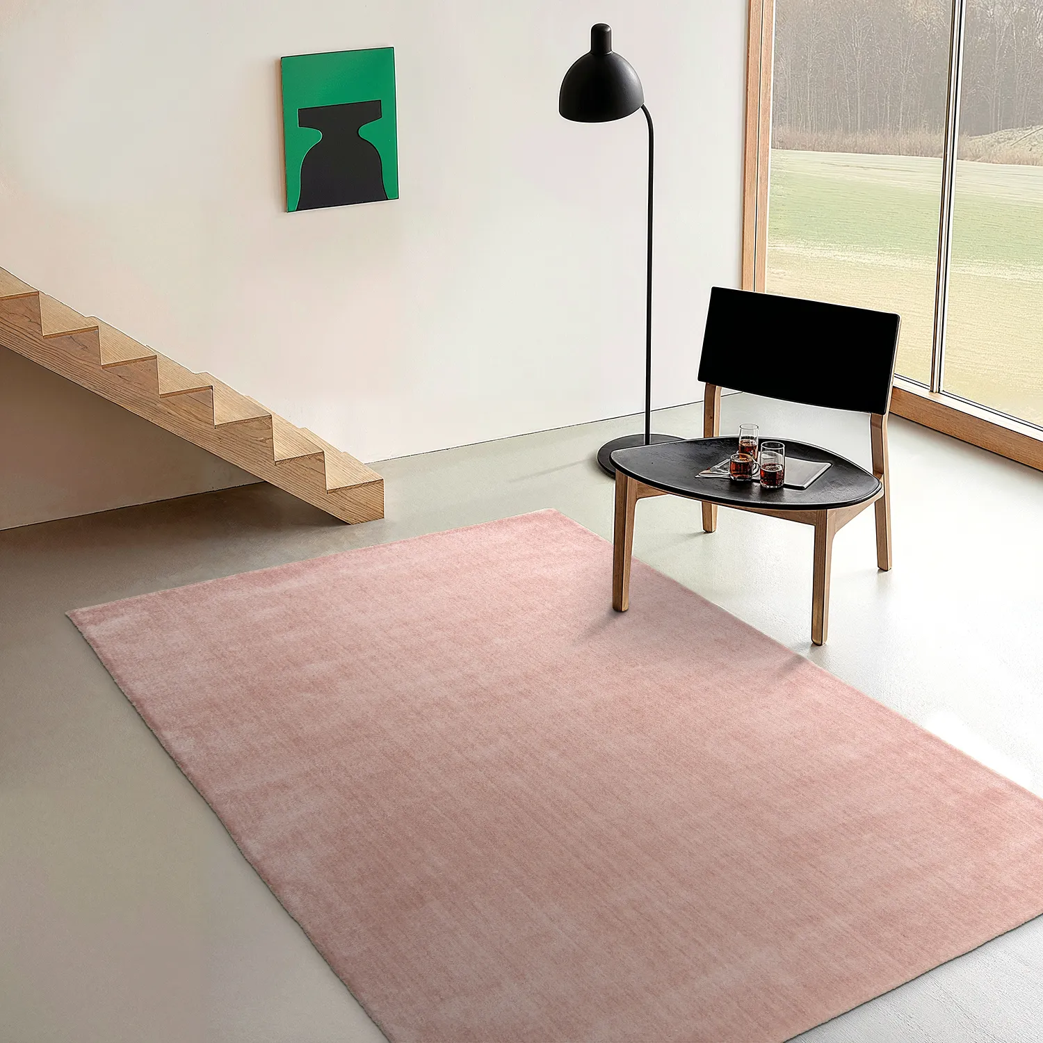 PET recyclé avec aspect viscose (rose)