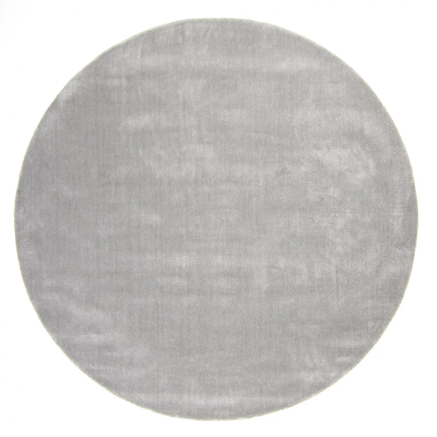 Tapis rond - PET recyclé avec aspect viscose (gris)