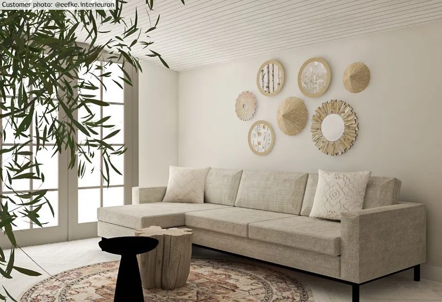 Tapis rond - Siliana (beige)