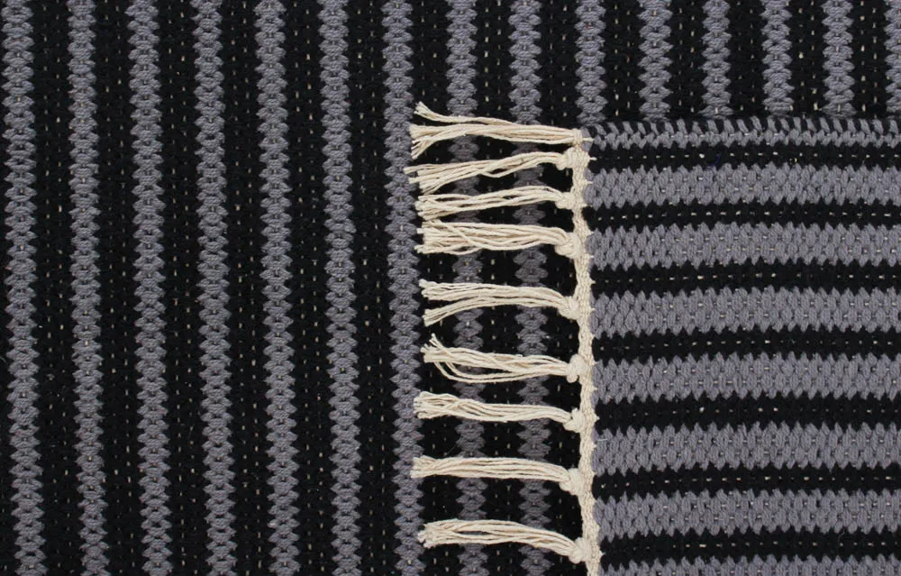 Tapis en patchwork - Eila (gris/gris foncé)