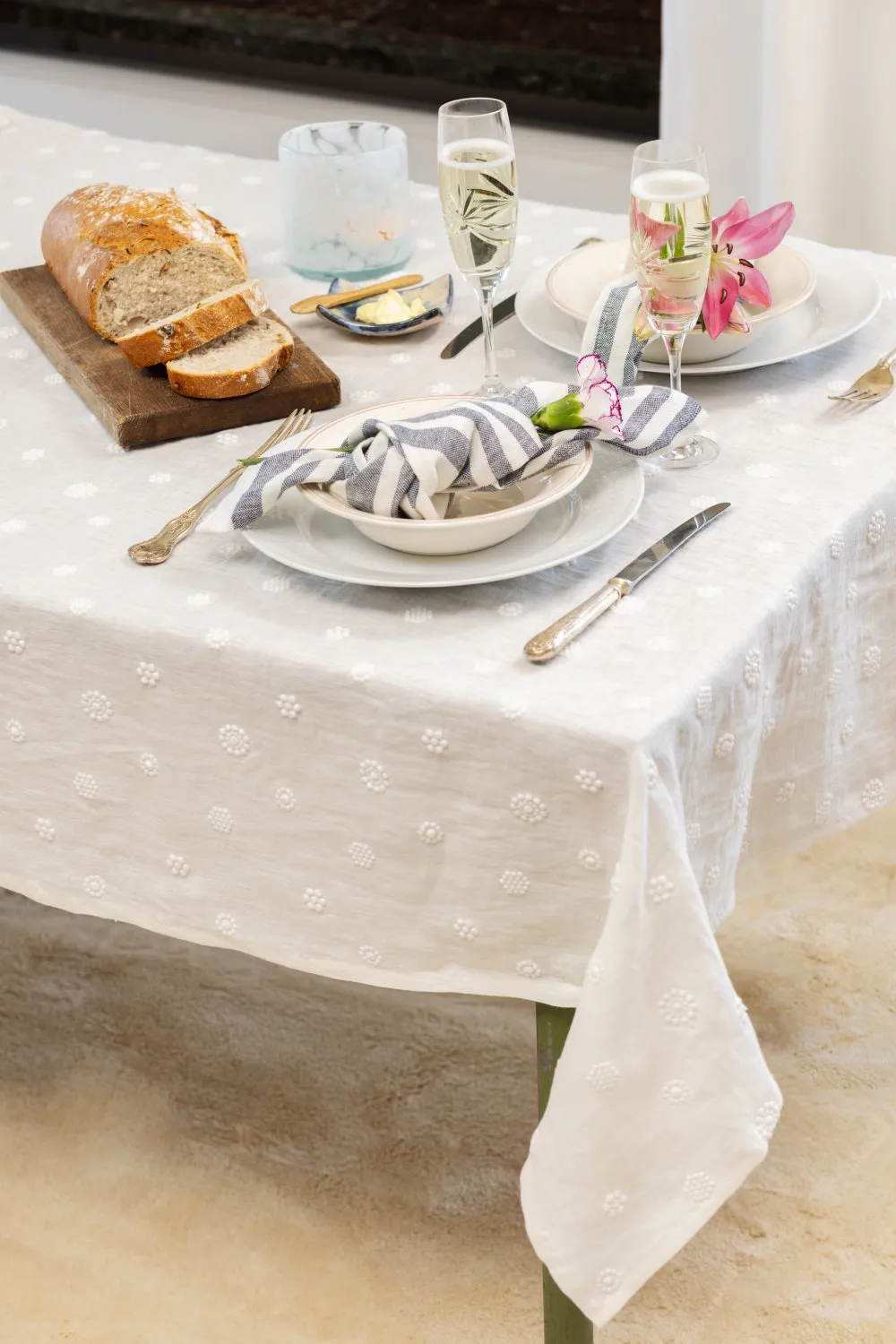 Nappe en lin Elsa (blanc)