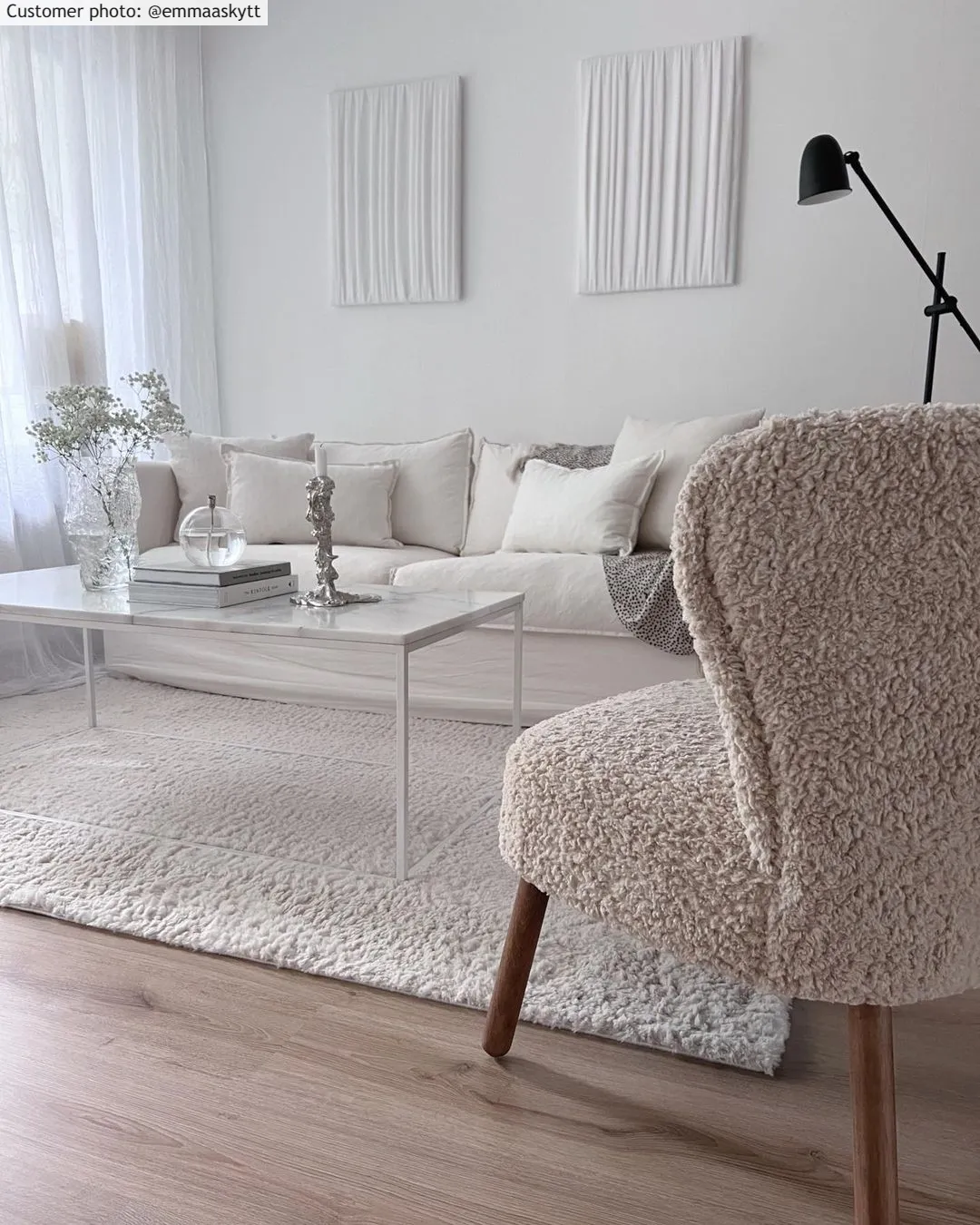 Tapis à poils longs - Kanvas (beige)