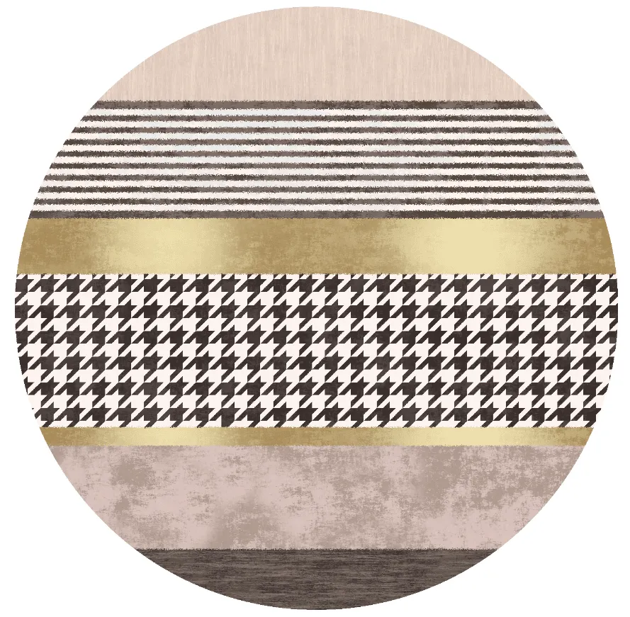 Tapis rond - Esme (marron/multicolore)