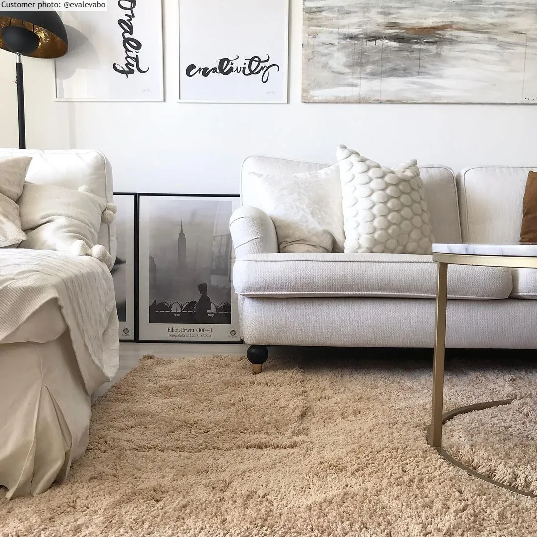 Tapis à poils longs - Cannes (beige)