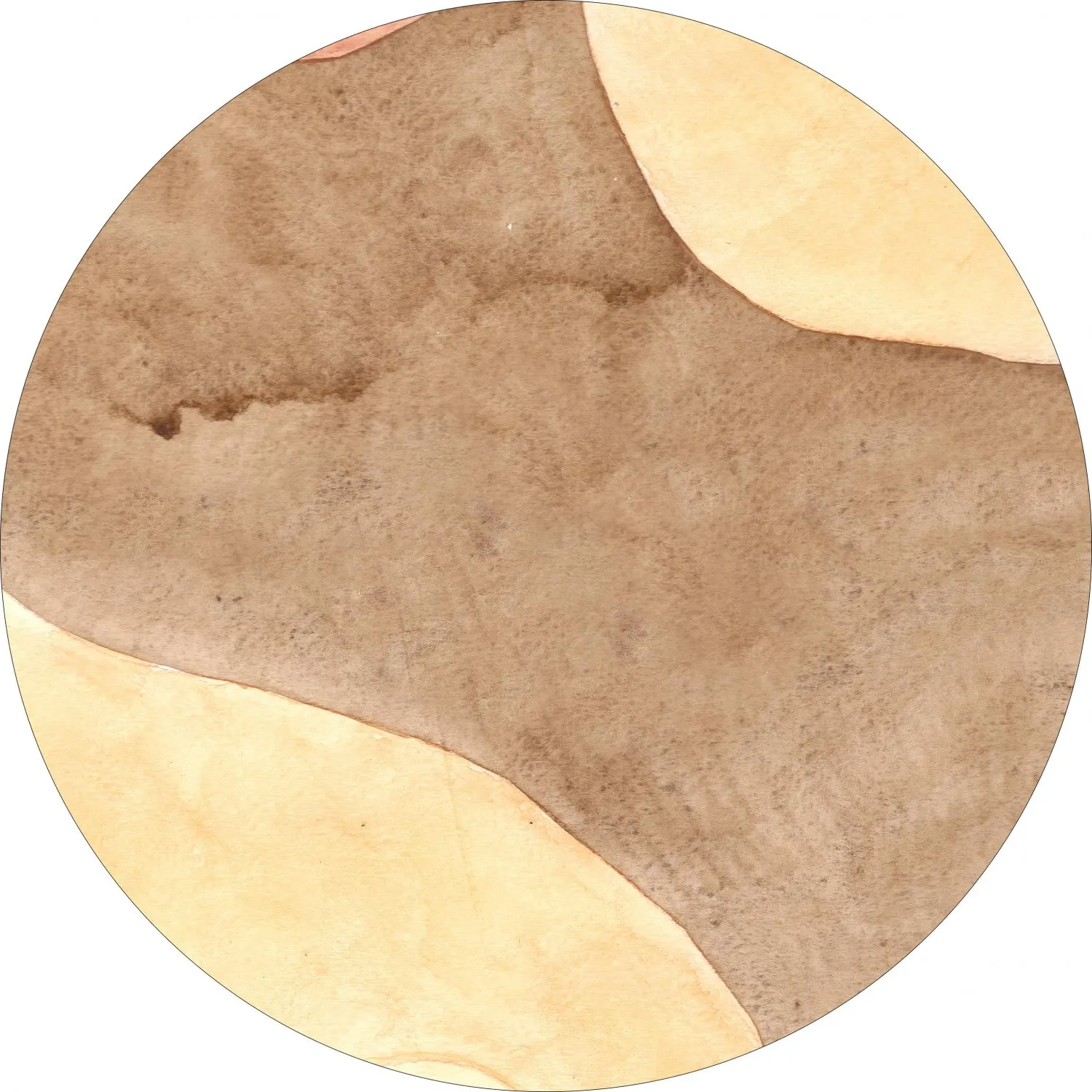 Tapis rond - Nisa (marron/beige)