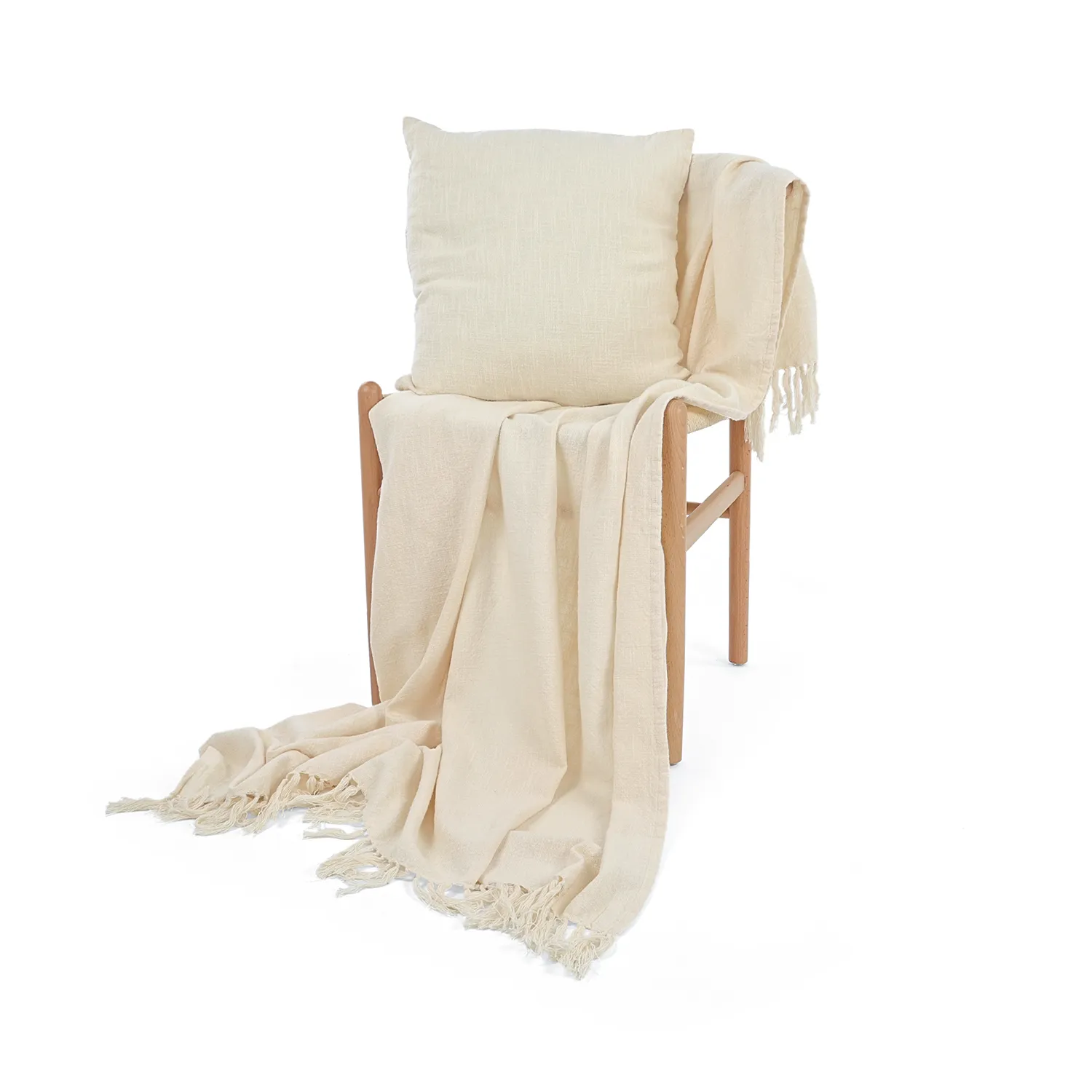 Couvertures - Veya cotton throw (crème)
