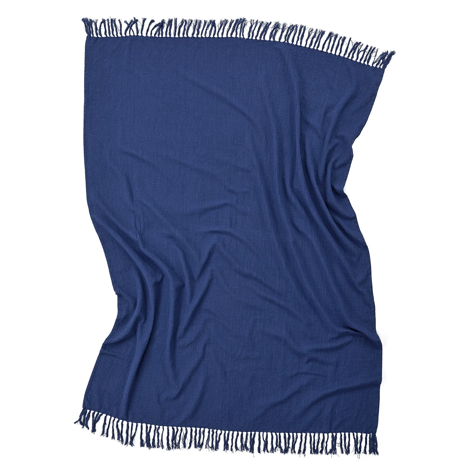 Couvertures - Veya cotton throw (bleu marine)
