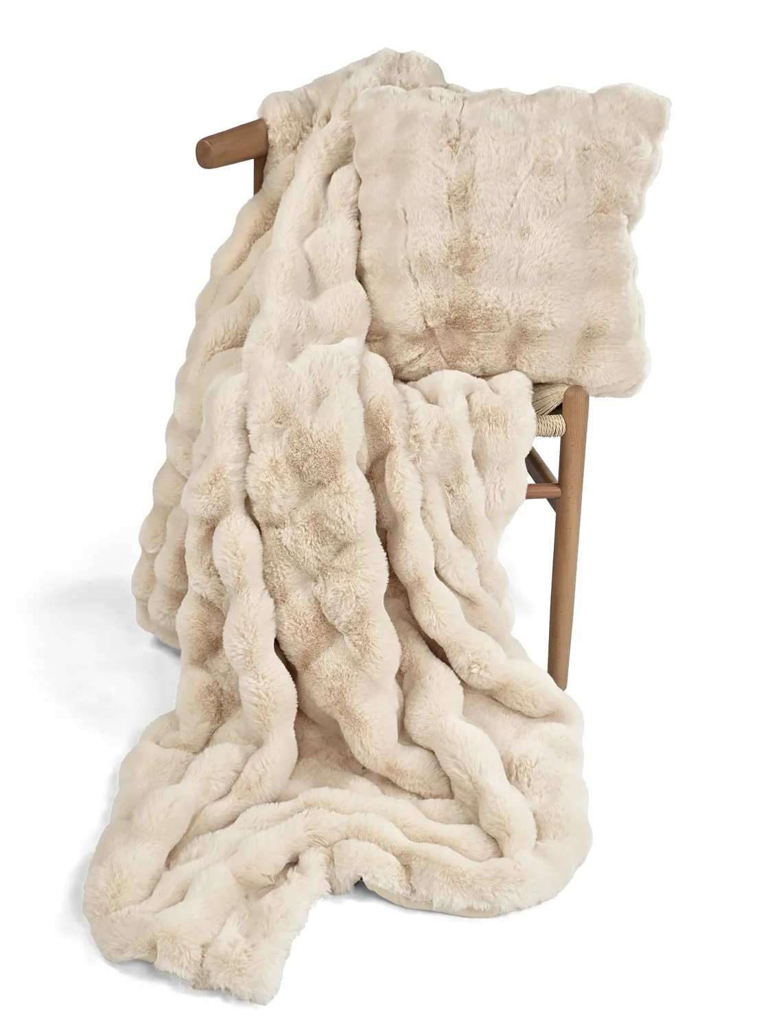 Plaids - Aranga Bubble Throw (beige)