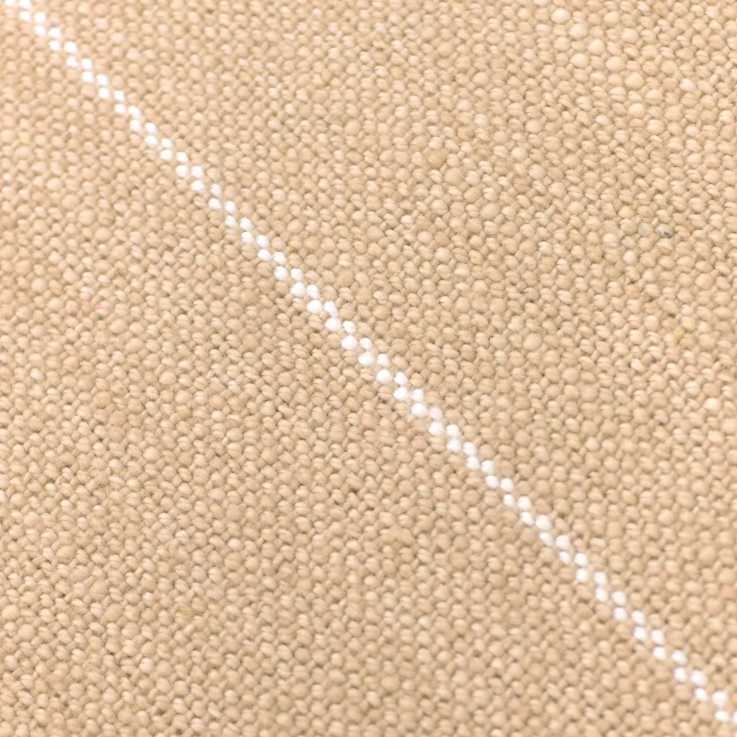 Plaids - Plaid en coton - Martina Stripe (beige/blanc)