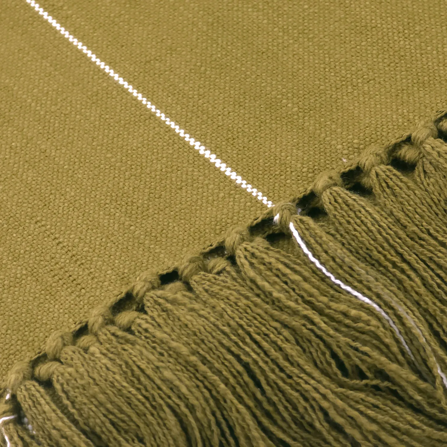 Plaids - Plaid en coton - Martina Stripe (vert/blanc)