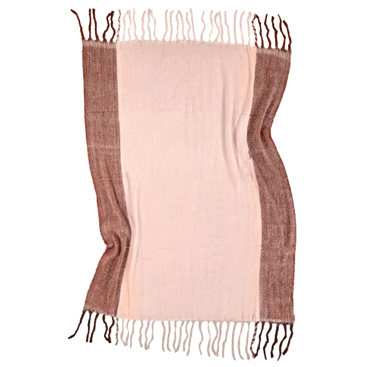 Plaid en mélange de laine - Carol (rose)