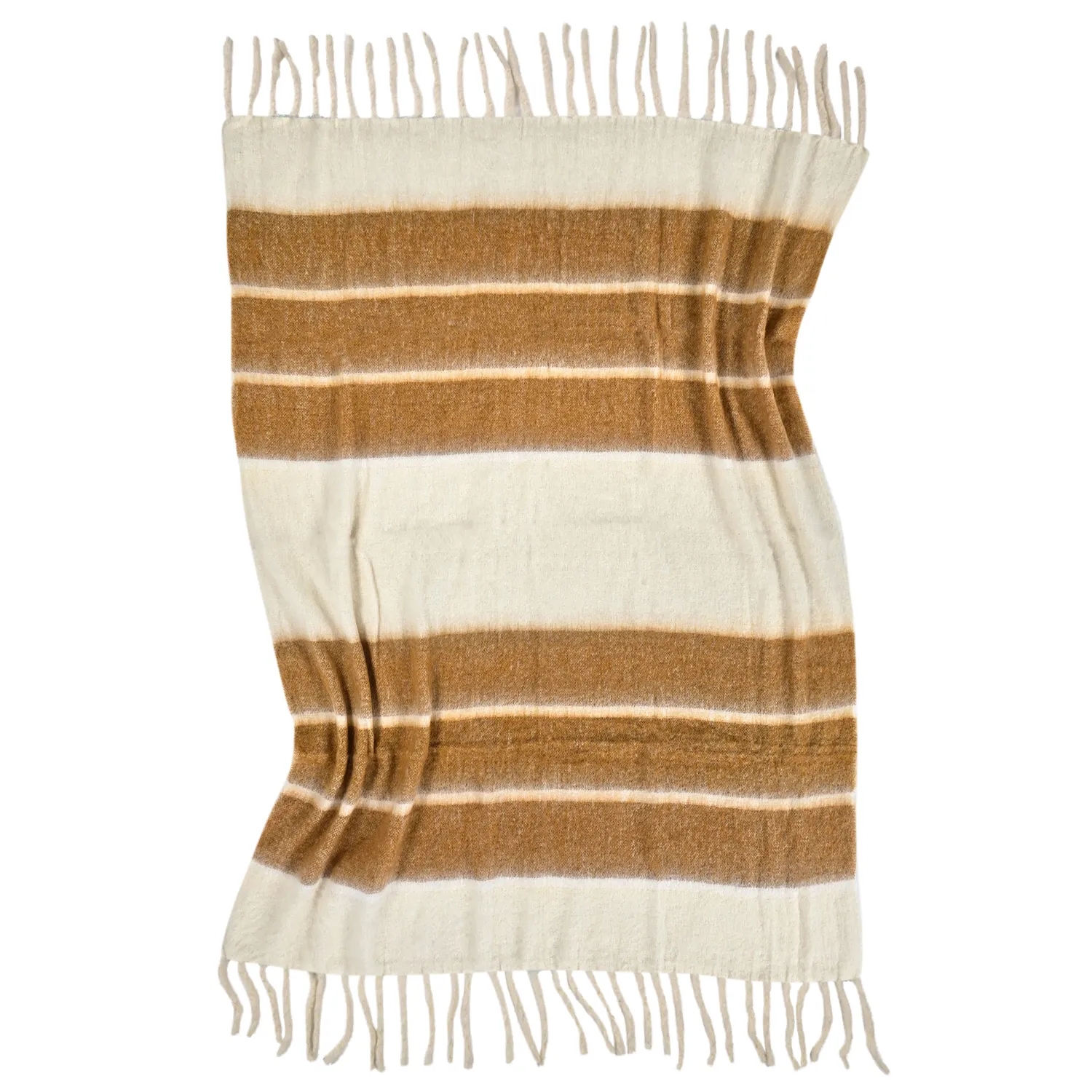 Plaid en mélange de laine - Charlotte (jaune)