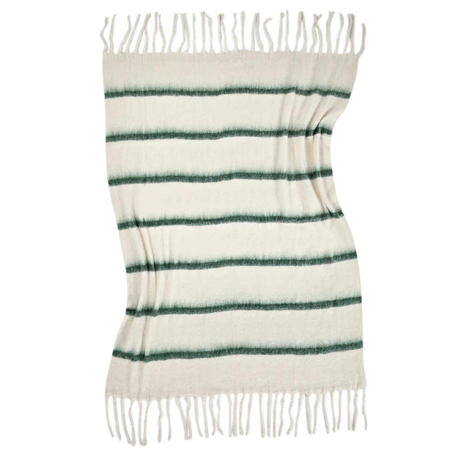 Plaid en mélange de laine - Miranda (vert)