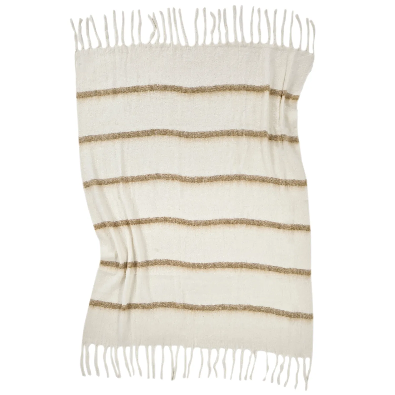 Plaid en mélange de laine - Miranda (jaune)