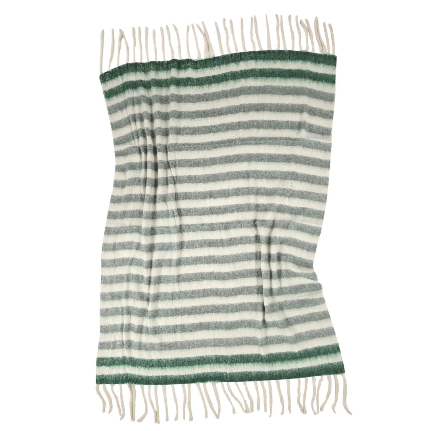 Plaid en mélange de laine - Monica (vert)