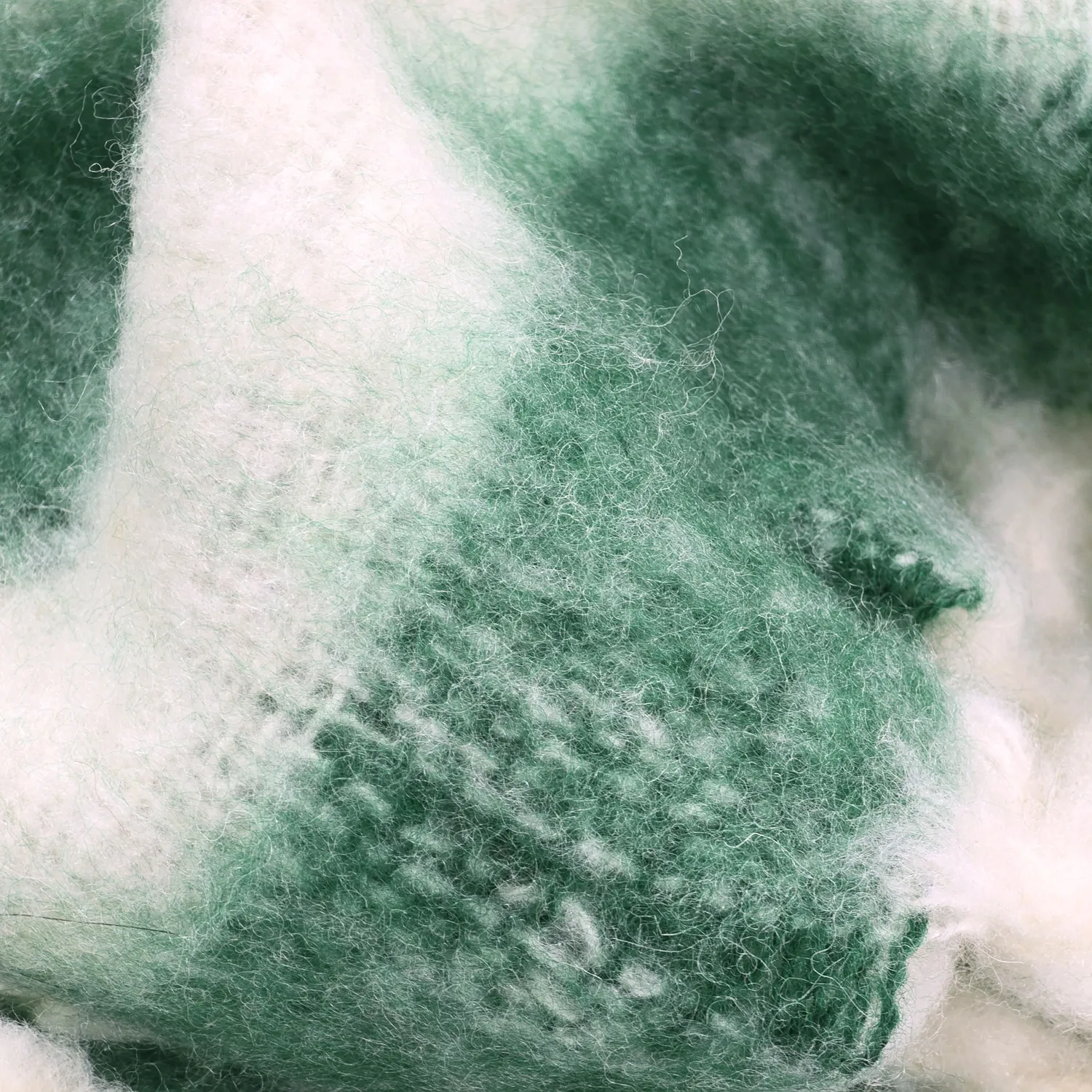 Plaid en mélange de laine - Monica (vert)