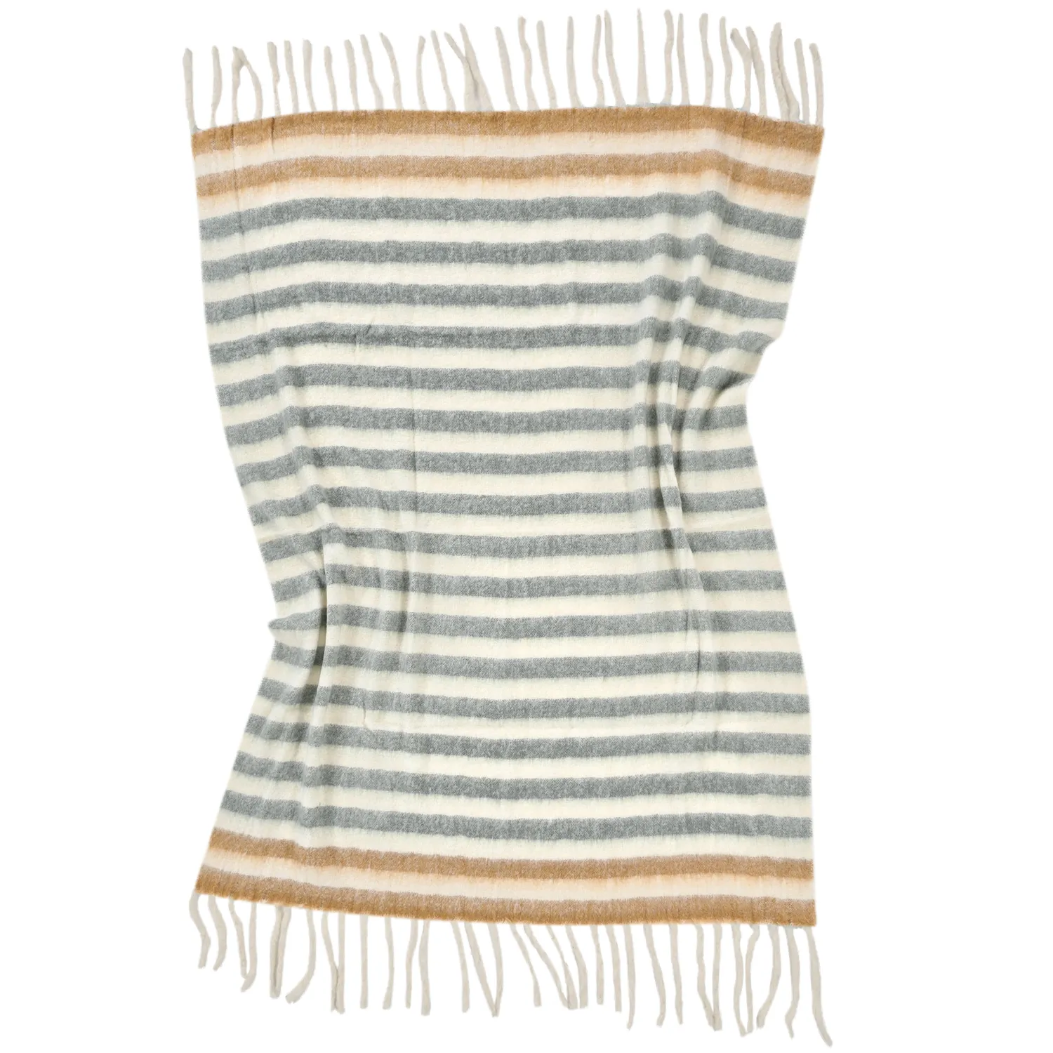 Plaid en mélange de laine - Monica (jaune)