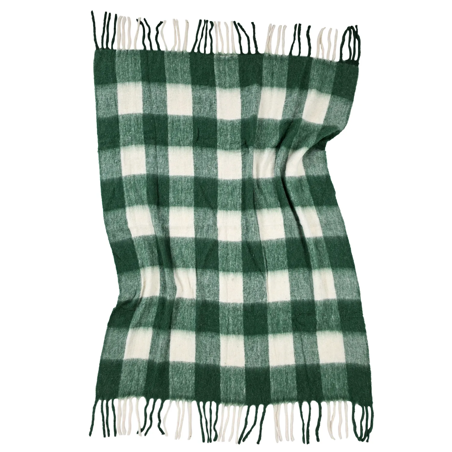 Plaid en mélange de laine - Phoebe (vert)