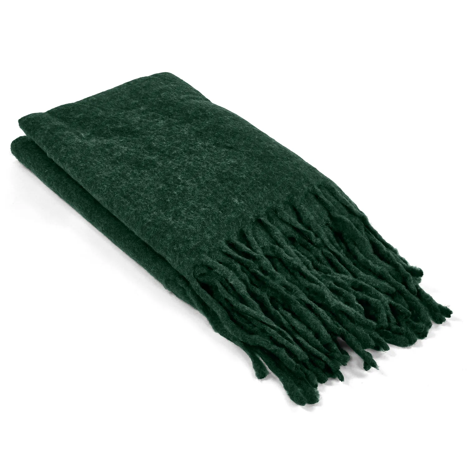 Plaid en mélange de laine - Samantha (vert)