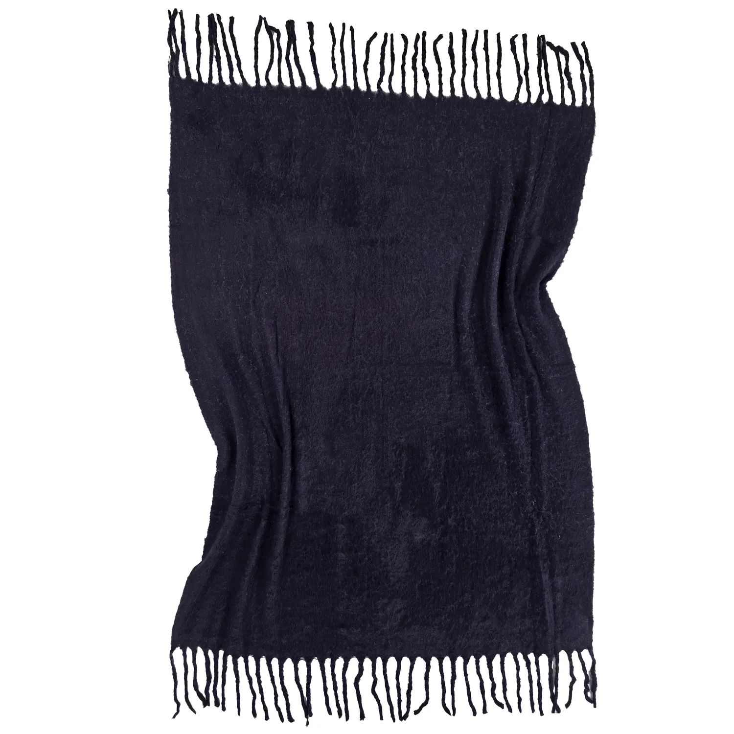 Plaid en mélange de laine - Samantha (noir)