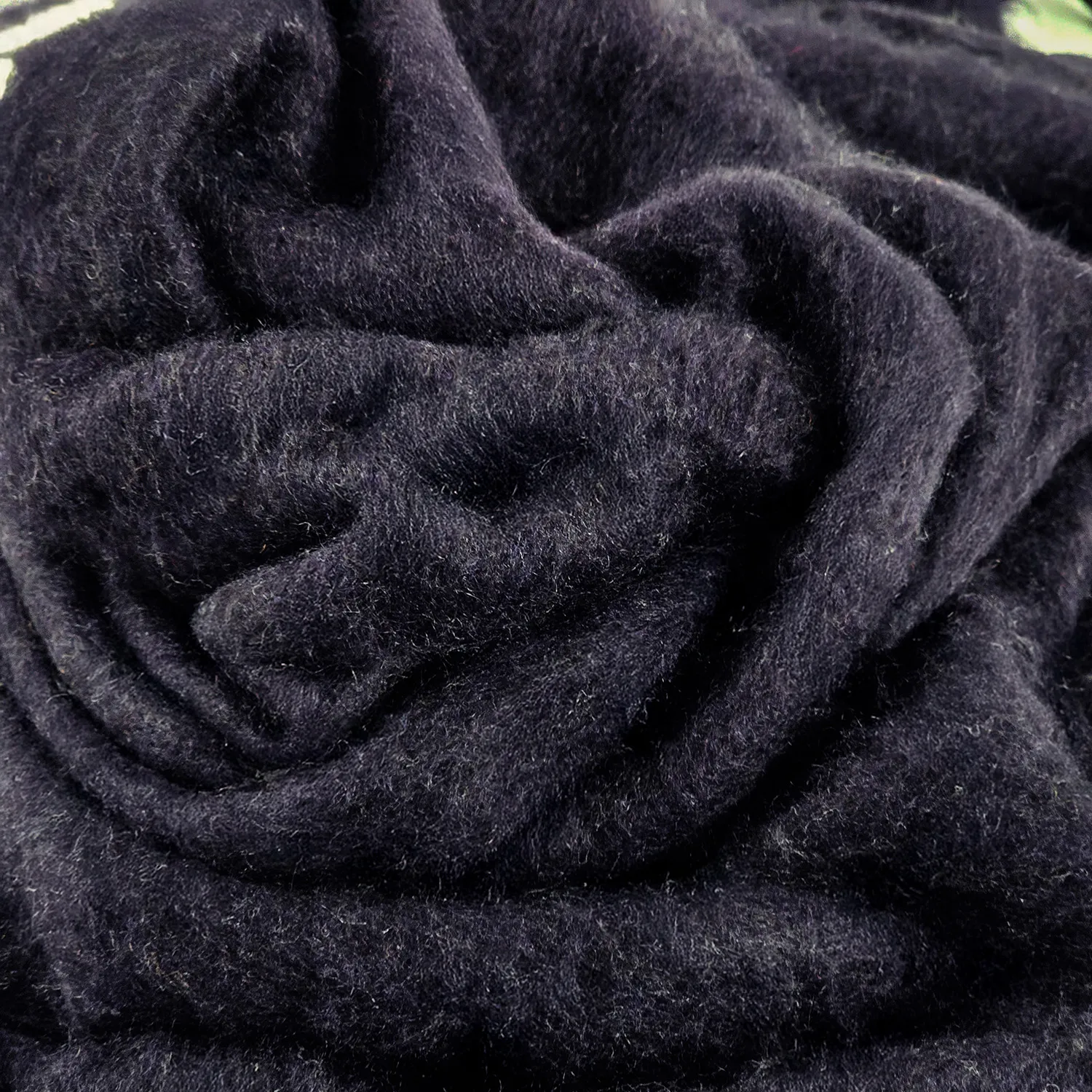 Plaid en mélange de laine - Samantha (noir)