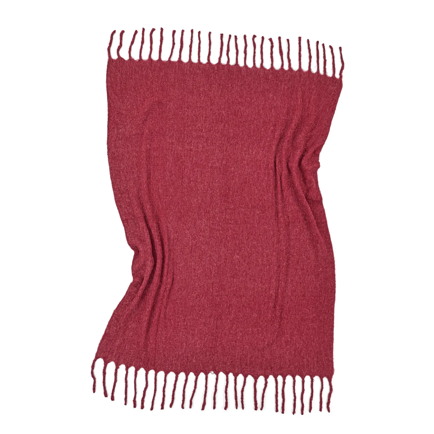 Plaids - Plaid en mélange de laine - Samantha (rouge foncé)