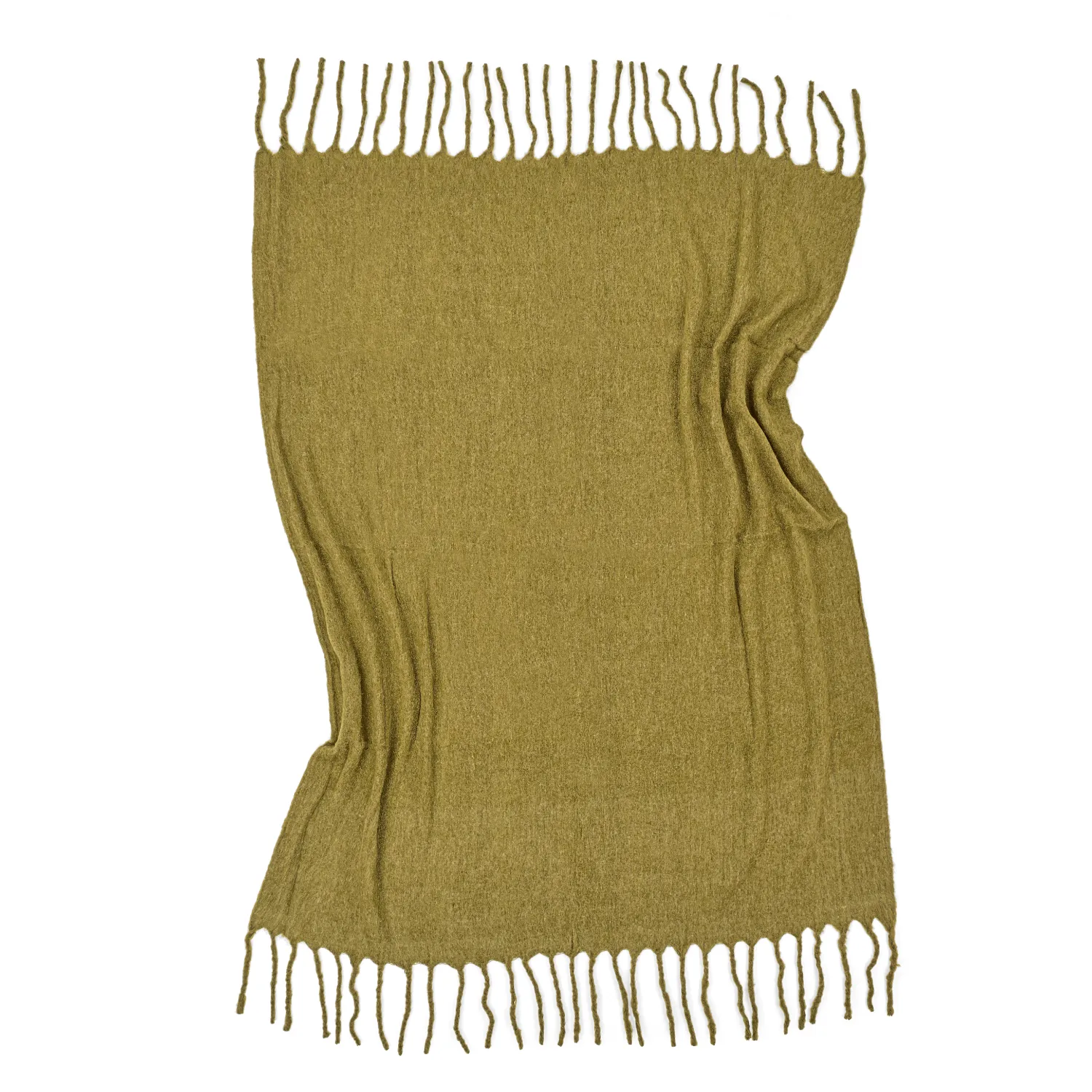 Plaids - Plaid en mélange de laine - Samantha (vert olive)
