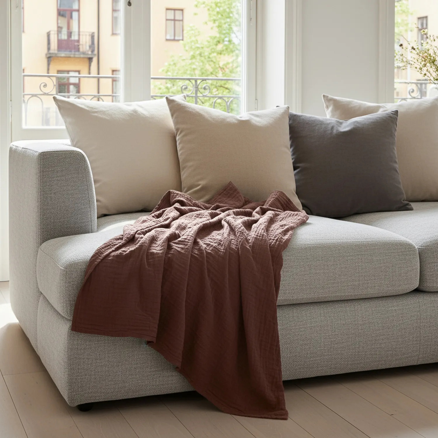 Couvertures - Plaid Vanja (marron foncé)