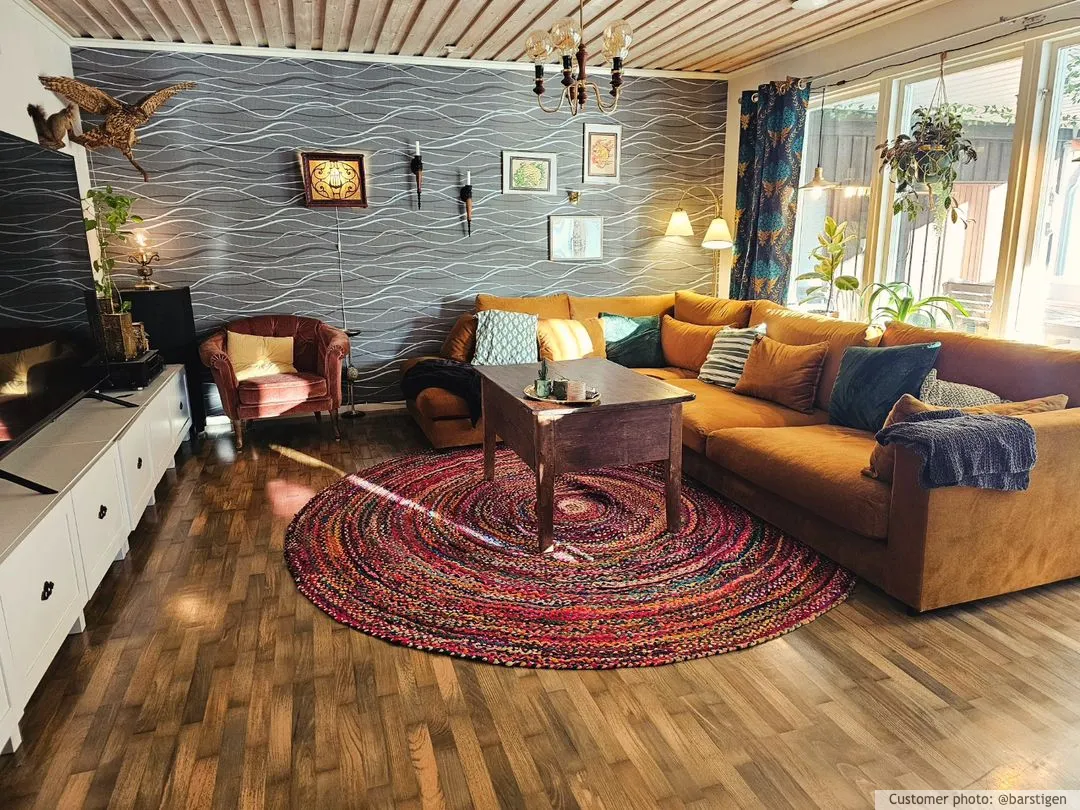 Tapis ronds - Flätan (multi)