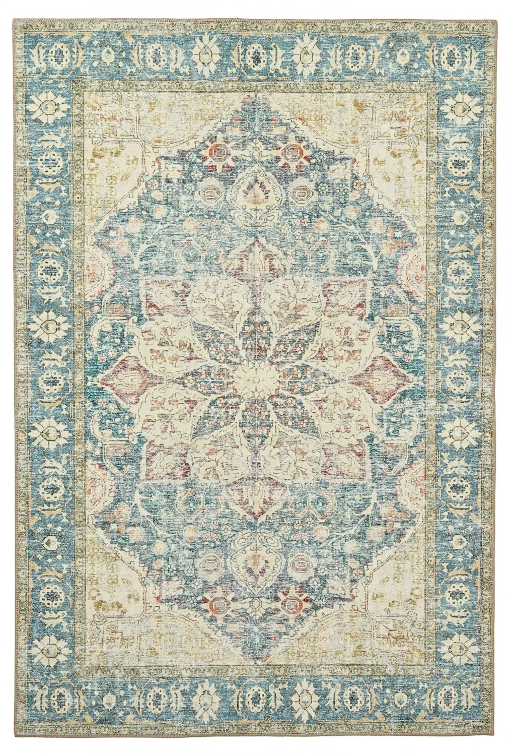 Tapis tissé à plat - Alvand (bleu)
