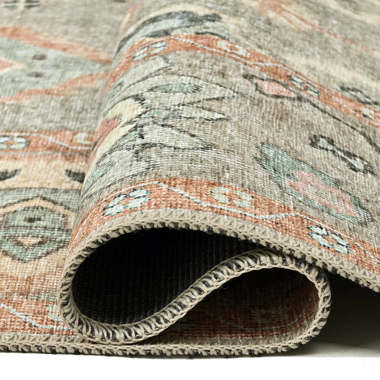 Tapis tissé à plat - Amena (bleu)