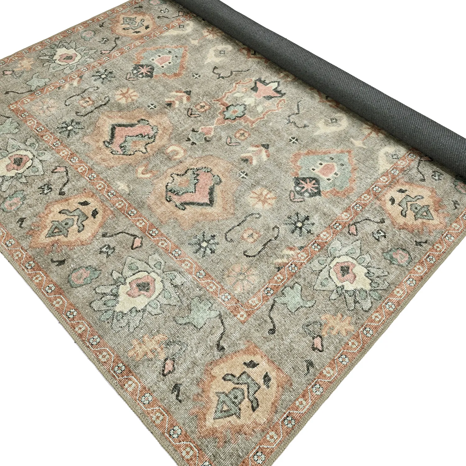 Tapis tissé à plat - Amena (bleu)